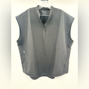 FIGS Women's Rafaela Oversized Scrub Top Black NEW Technical Collection.